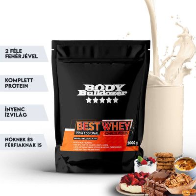 Bodybulldozer Best Whey Professional 2000 g - Eper-fehrcsokold z fehrje